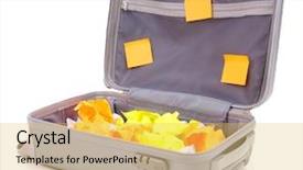  Presentation with yellow legal pad - Audience pleasing PPT layouts consisting of river and modern buildings against sky at night backdrop and a dark gray colored foreground