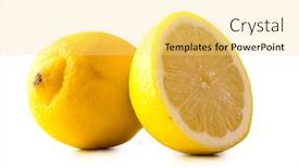  Presentation with lemon - Presentation design with yellow-lemon-on-white-background background and a yellow colored foreground