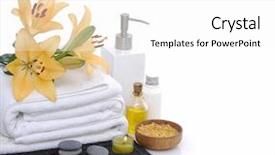  Presentation with yellow and black - Slide deck consisting of yellow lily in towel background and a white colored foreground