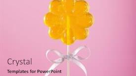 Presentation with lollipop - Presentation enhanced with yellow-lollipop-with-bow background and a lemonade colored foreground