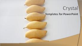  Presentation with mango - Cool new presentation theme with yellow-mango-arranged backdrop and a light gray colored foreground