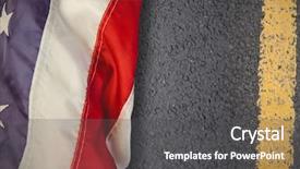  Presentation with road marking - Beautiful slide deck featuring yellow marking on road backdrop and a dark gray colored foreground