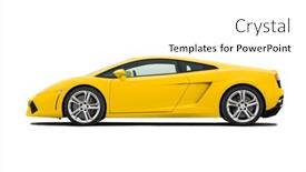  Presentation with yellow - Colorful presentation theme enhanced with yellow-modern-supercar-isolated backdrop and a  colored foreground