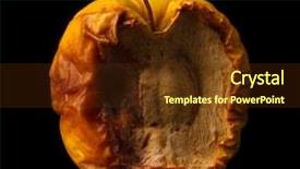  Presentation with skin care natural yellow - Audience pleasing presentation theme consisting of yellow moldy apple as concept backdrop and a tawny brown colored foreground