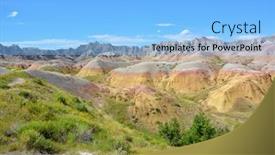 Presentation with dakota - Colorful presentation enhanced with yellow-mounds-are-an-example backdrop and a light blue colored foreground