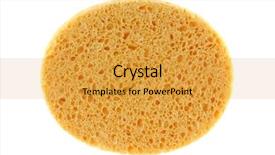  Presentation with facial - Presentation theme with yellow natural facial cellulose sponge background and a gold colored foreground