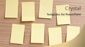  Presentation with yellow and teal design music note - Colorful PPT layouts enhanced with yellow-note-paper-on-wooden backdrop and a lemonade colored foreground