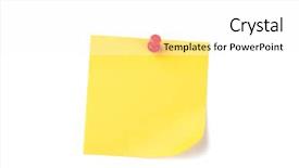  Presentation with yellow paper - Cool new presentation with yellow note paper with red backdrop and a white colored foreground