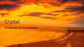  Presentation with yellow orange - Audience pleasing slide deck consisting of yellow oilseed rape field backdrop and a gold colored foreground