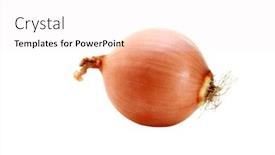  Presentation with onion - Slides featuring yellow-onion-isolated-on-white background and a sky blue colored foreground