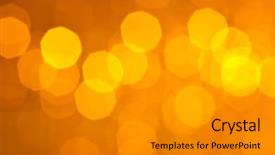  Presentation with abstract light brown - Amazing presentation theme having yellow orange - abstract christmas lights on background backdrop and a gray colored foreground