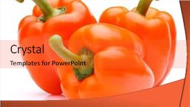  Presentation with octopus on isolated white - Beautiful slide set featuring yellow orange - sweet bell pepper isolated backdrop and a gold colored foreground