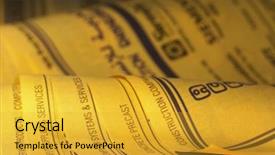  Presentation with advertising - Amazing presentation having yellow pages advertising directory backdrop and a gold colored foreground