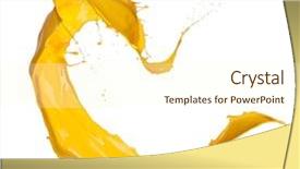  Presentation with splash - Beautiful PPT theme featuring yellow paint splash isolated backdrop and a cream colored foreground