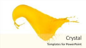  Presentation with paint - Audience pleasing presentation theme consisting of yellow paint splash isolated backdrop and a blonde colored foreground