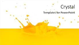  Presentation with splashing - Slides with yellow paint splashing isolated background and a white colored foreground