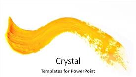  Presentation with paint - Beautiful presentation featuring yellow paint streak isolated backdrop and a white colored foreground