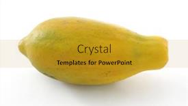  Presentation with papaya - Cool new presentation with yellow-papaya-isolated-on-white backdrop and a gold colored foreground