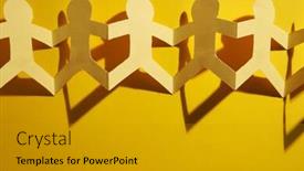  Presentation with yellow paper - Amazing PPT layouts having yellow-paper-link-people backdrop and a gold colored foreground