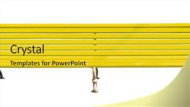  Presentation with park - Beautiful theme featuring yelow - yellow park bench isolated backdrop and a yellow colored foreground