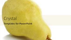  Presentation with pear - Beautiful presentation featuring yellow-pear-on-a-white backdrop and a yellow colored foreground