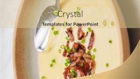  Presentation with peas - Presentation theme having yellow-peas-porridge-with-bacon background and a lemonade colored foreground