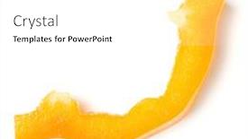  Presentation with pepper - Theme enhanced with yellow-pepper-slice-isolated-over background and a white colored foreground