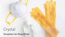  Presentation with personal protective equipment - Audience pleasing PPT theme consisting of yellow-personal-protective-equipment backdrop and a white colored foreground