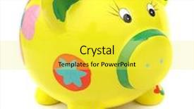  Presentation with saving - Colorful theme enhanced with yellow piggy bank for saving money backdrop and a yellow colored foreground