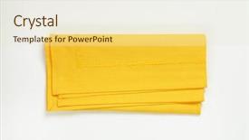  Presentation with abstract yellow gold and white - Presentation theme featuring yellow place mat on white background and a lemonade colored foreground