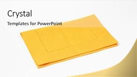  Presentation with abstract yellow gold and white - PPT theme enhanced with yellow place mat on white background and a white colored foreground
