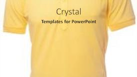  Presentation with knit fabrics - Audience pleasing slides consisting of yellow-plain-shortsleeve-pique-knit backdrop and a blonde colored foreground