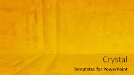  Presentation with plaster - Presentation consisting of yellow-plaster-wall-old-grunge background and a light gray colored foreground