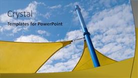  Presentation with blue yellow - Presentation consisting of yellow-pleasure-with-blue-sky background and a teal colored foreground