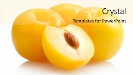  Presentation with teal and yellow - Cool new presentation with yellow plums backdrop and a  colored foreground