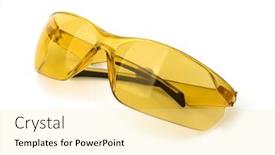  Presentation with bicycle - Slide deck with yellow-polarized-bicycle-sunglasses-isolated background and a blonde colored foreground