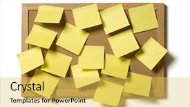  Presentation with cork - Cool new presentation with yellow post it notes covering backdrop and a yellow colored foreground