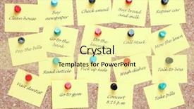  Presentation with corkboard - Slides having yellow post it notes background and a blonde colored foreground