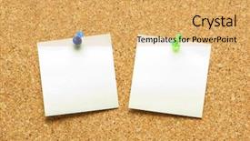  Presentation with corkboard - Slides with yellow post it notes background and a yellow colored foreground