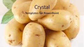  Presentation with potato - Slide set having yellow potatoes with leaves background and a yellow colored foreground