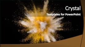 Presentation with black yellow - Cool new PPT layouts with yellow powder isolated on black backdrop and a black colored foreground