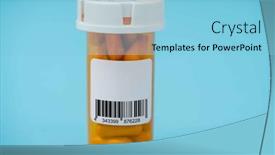  Presentation with yellow medical - Presentation theme consisting of yellow-prescription-packaging-with-medical background and a light blue colored foreground
