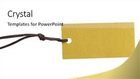  Presentation with price - Colorful theme enhanced with yellow price tag with leather string backdrop and a white colored foreground