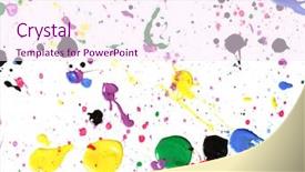  Presentation with paint splatter - Beautiful presentation featuring yellow purple - paint splatter backdrop and a pink colored foreground