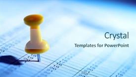  Presentation with planner - Beautiful presentation theme featuring yellow push pin backdrop and a sky blue colored foreground