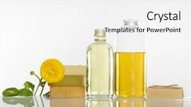  Presentation with soap - Presentation theme enhanced with yellow ranunculus and massage background and a white colored foreground