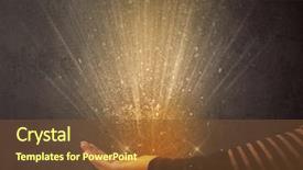  Presentation with yellow beige light brown travertine - Slides consisting of yellow ray of light coming background and a  colored foreground