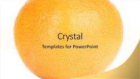  Presentation with ripe golden potato on white - Beautiful presentation theme featuring yellow red - ripe grapefruit isolated on white backdrop and a light gray colored foreground