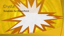  Presentation with yellow paper - Presentation theme having yellow-retro-comics-background background and a gold colored foreground