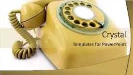  Presentation with retro - Slides having vintage telephone - yellow retro phone background and a yellow colored foreground